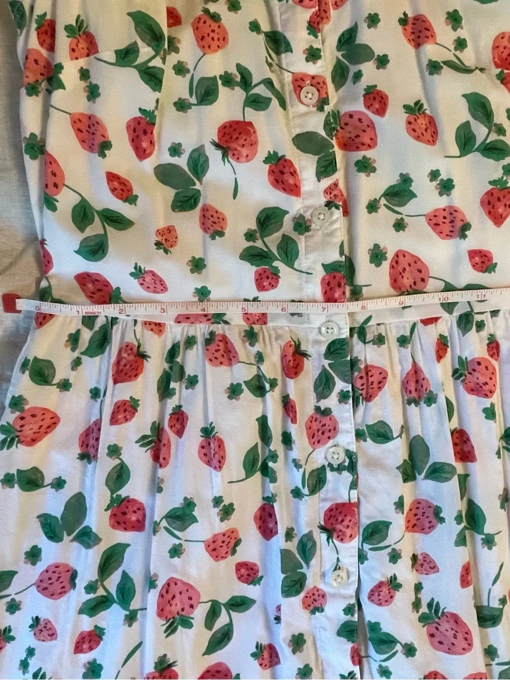J. Crew Strawberry Print Sleeveless Floral Tie-Waist Midi Dress size00